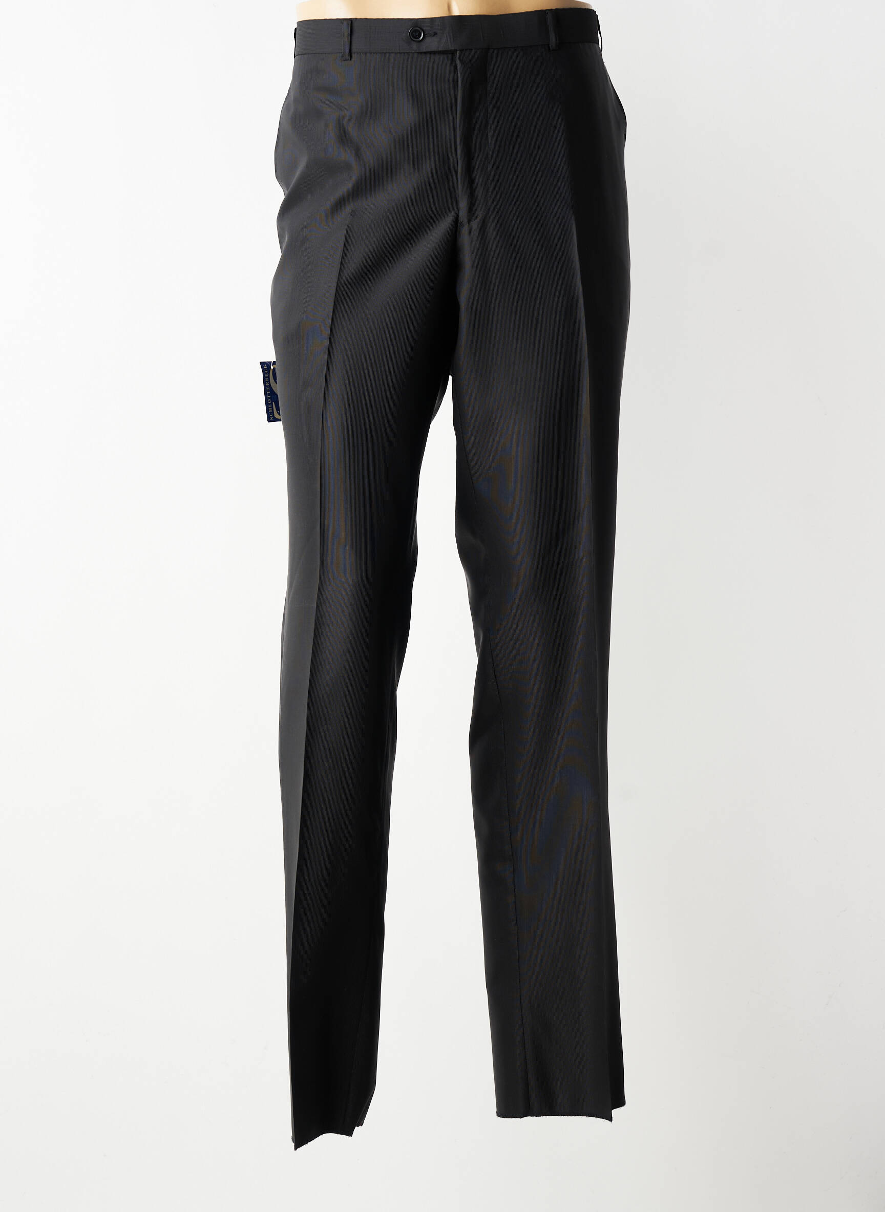 Pantalon droit taille normale taille normale noir IZAC homme
