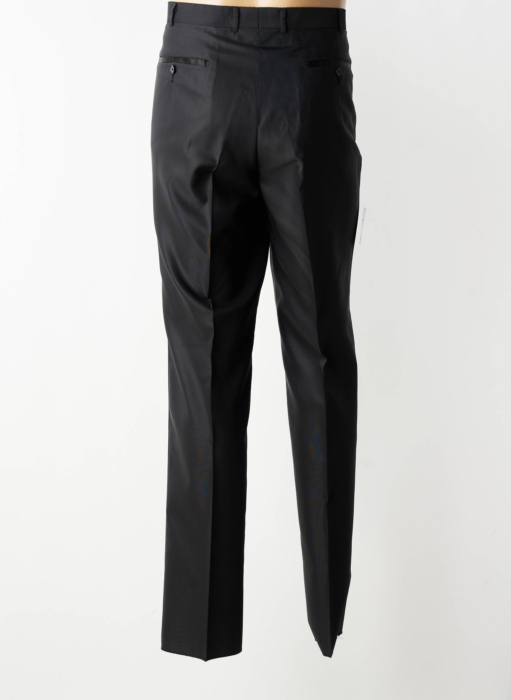 Pantalon droit taille normale taille normale noir IZAC homme