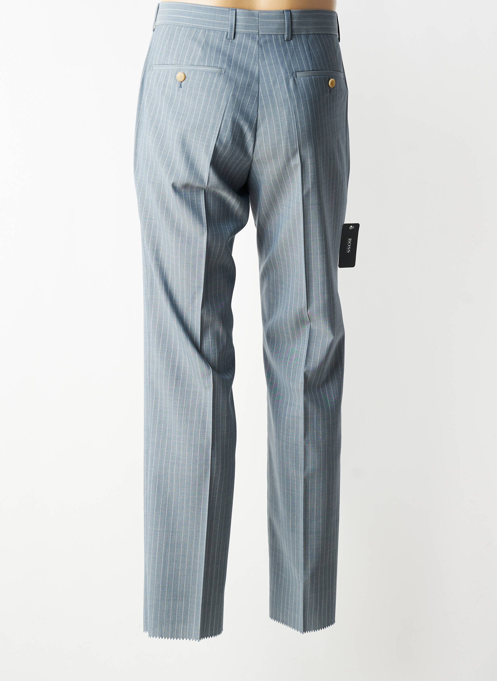 Pantalon slim tissage chiné taille normale gris HUGO BOSS homme