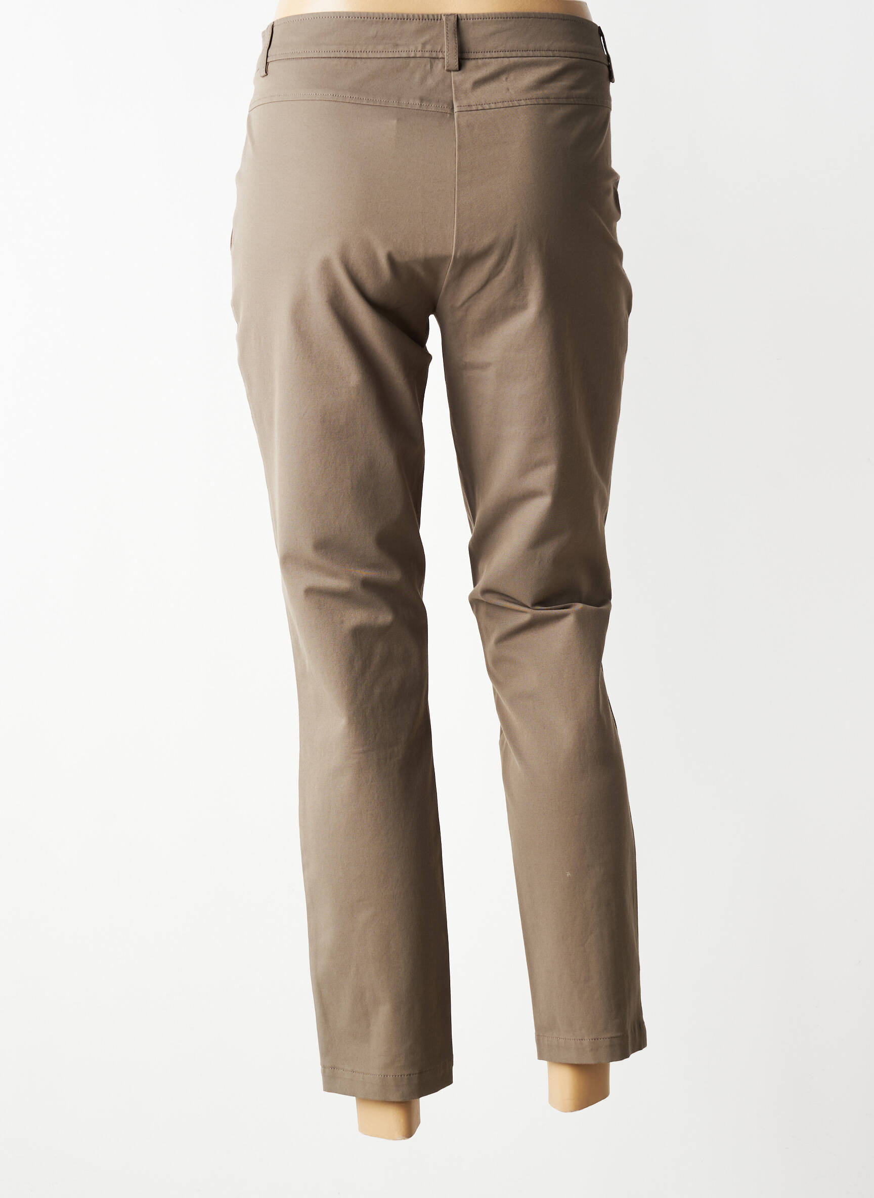 Pantalon 7/8 tissage popeline taille normale marron AIRFIELD femme
