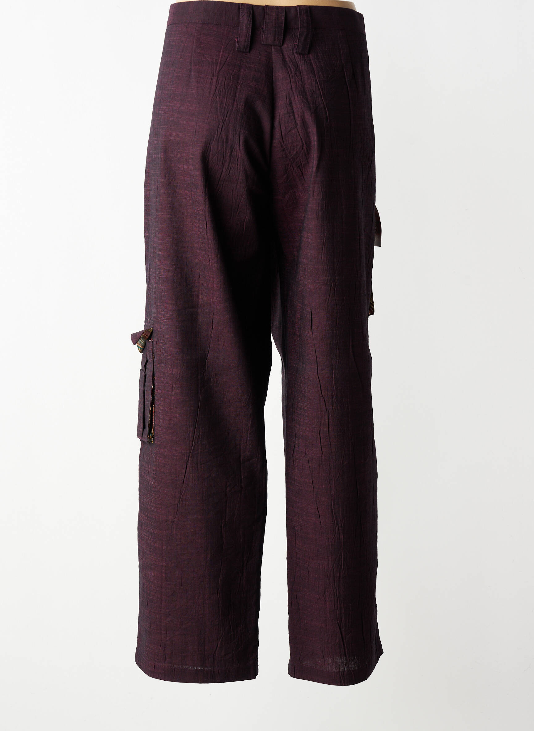 Pantalon cargo coupe droite taille normale violet COCOMORE femme