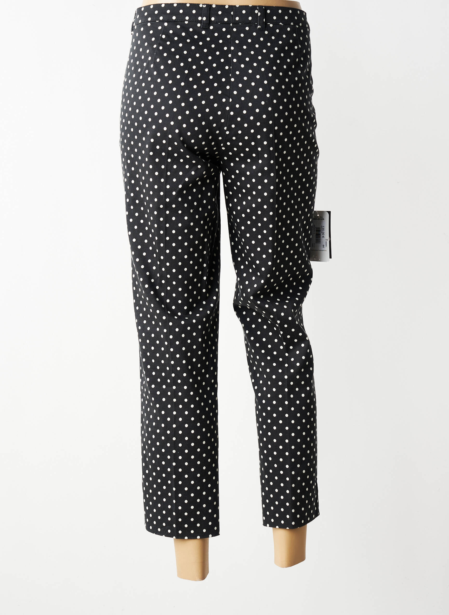 Pantalon 7/8 taille à pinces taille normale noir EUGEN KLEIN femme