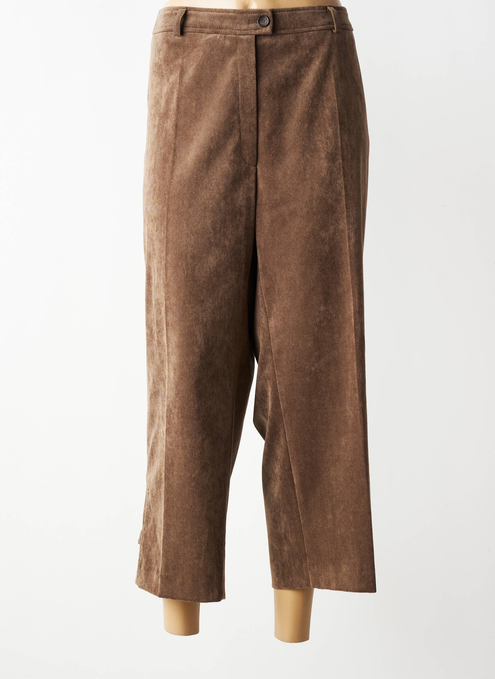 Pantacourt stretch taille normale marron EUGEN KLEIN femme