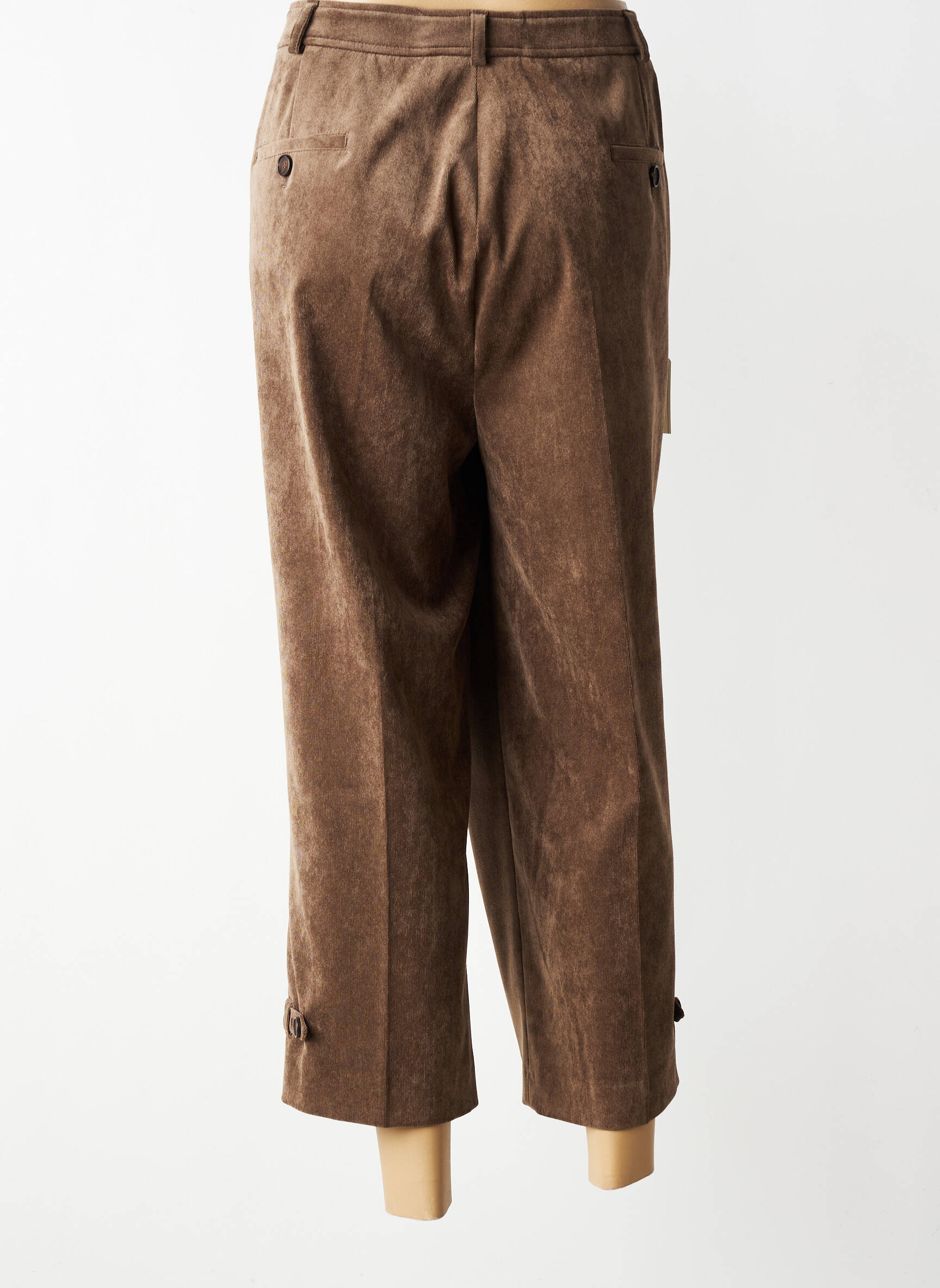 Pantacourt stretch taille normale marron EUGEN KLEIN femme
