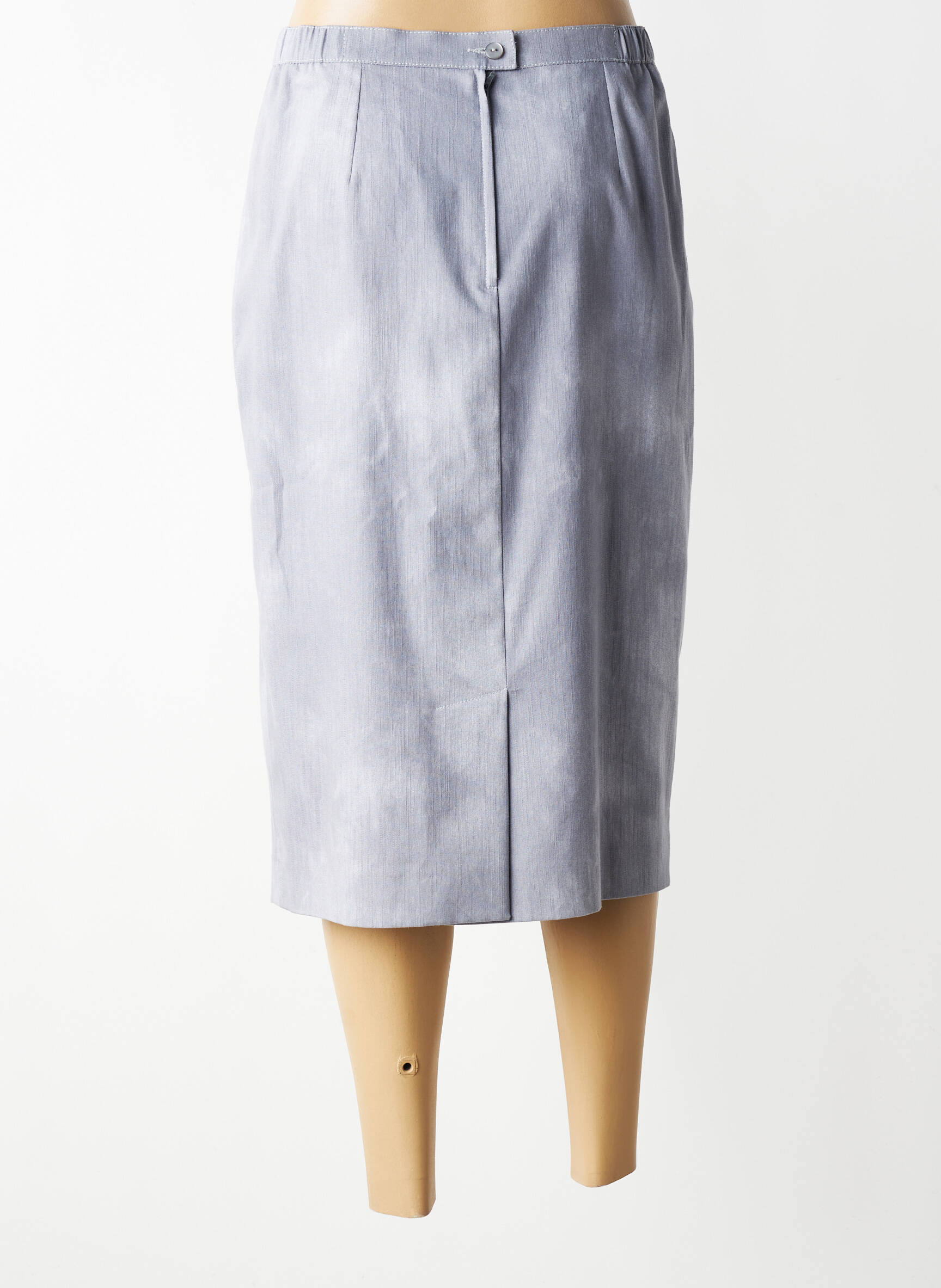 Jupe mi-longue taille à pinces gris NONET femme