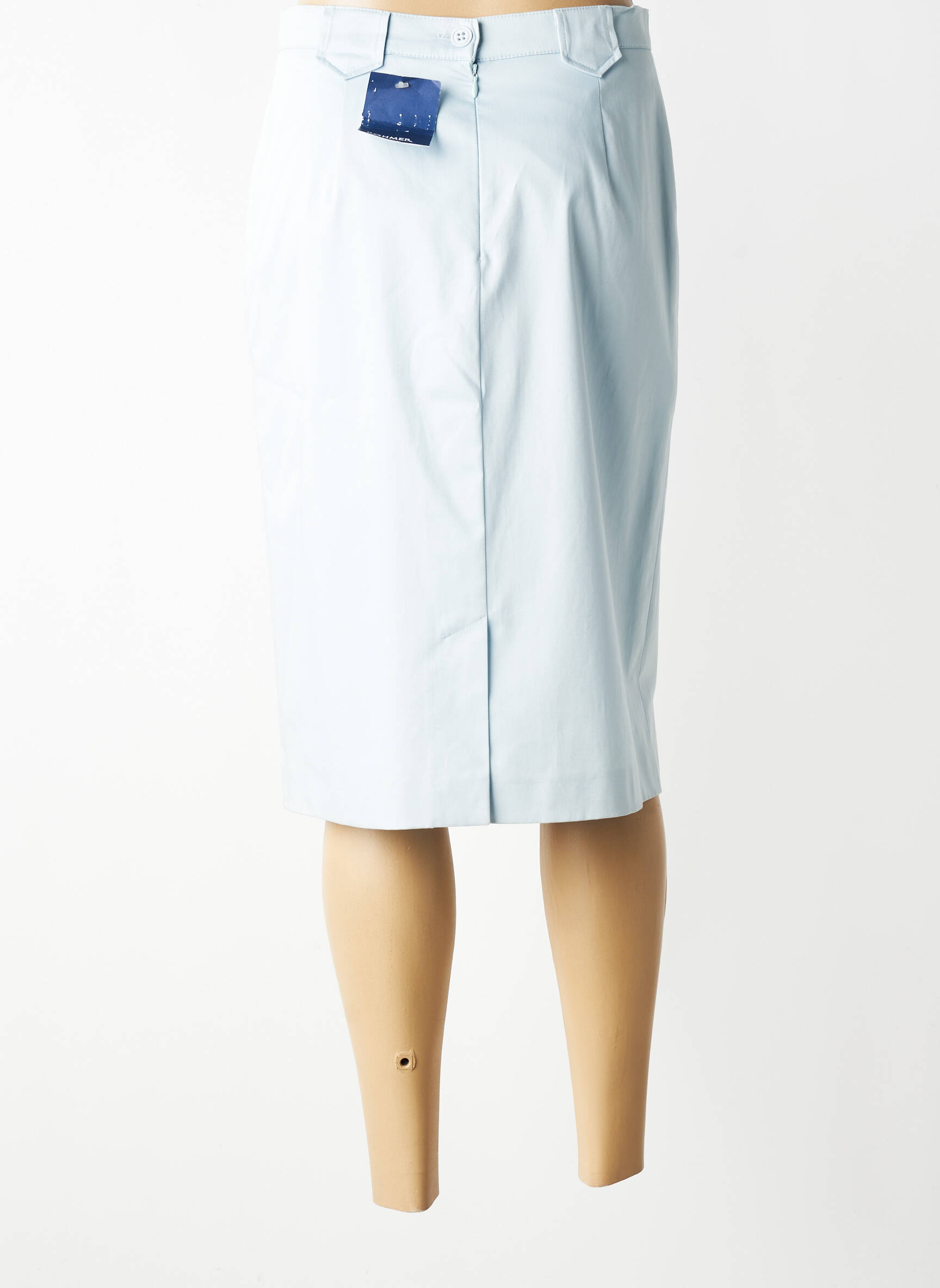 Jupe mi-longue taille à pinces bleu ROHMER SPORTSWEAR femme