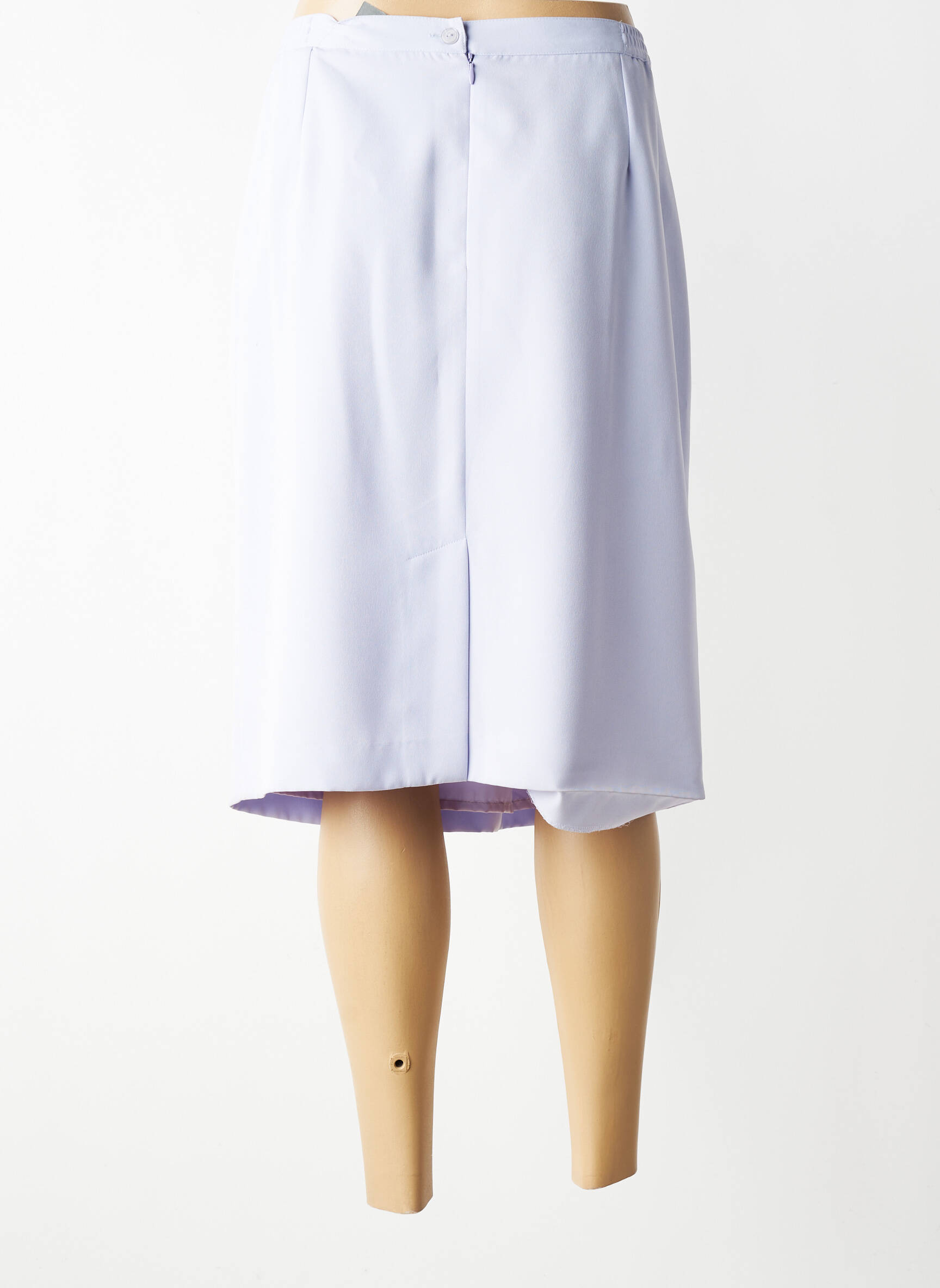 Jupe mi-longue coupe droite violet CAROLE RICHARD femme