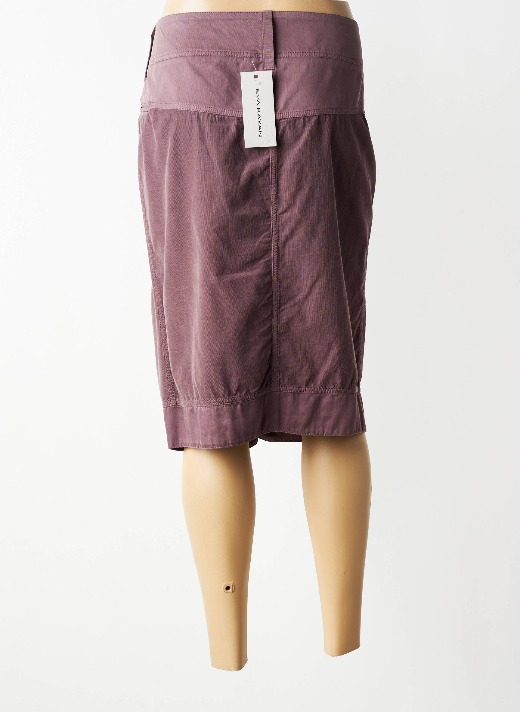 Jupe mi-longue stretch violet EVA KAYAN femme