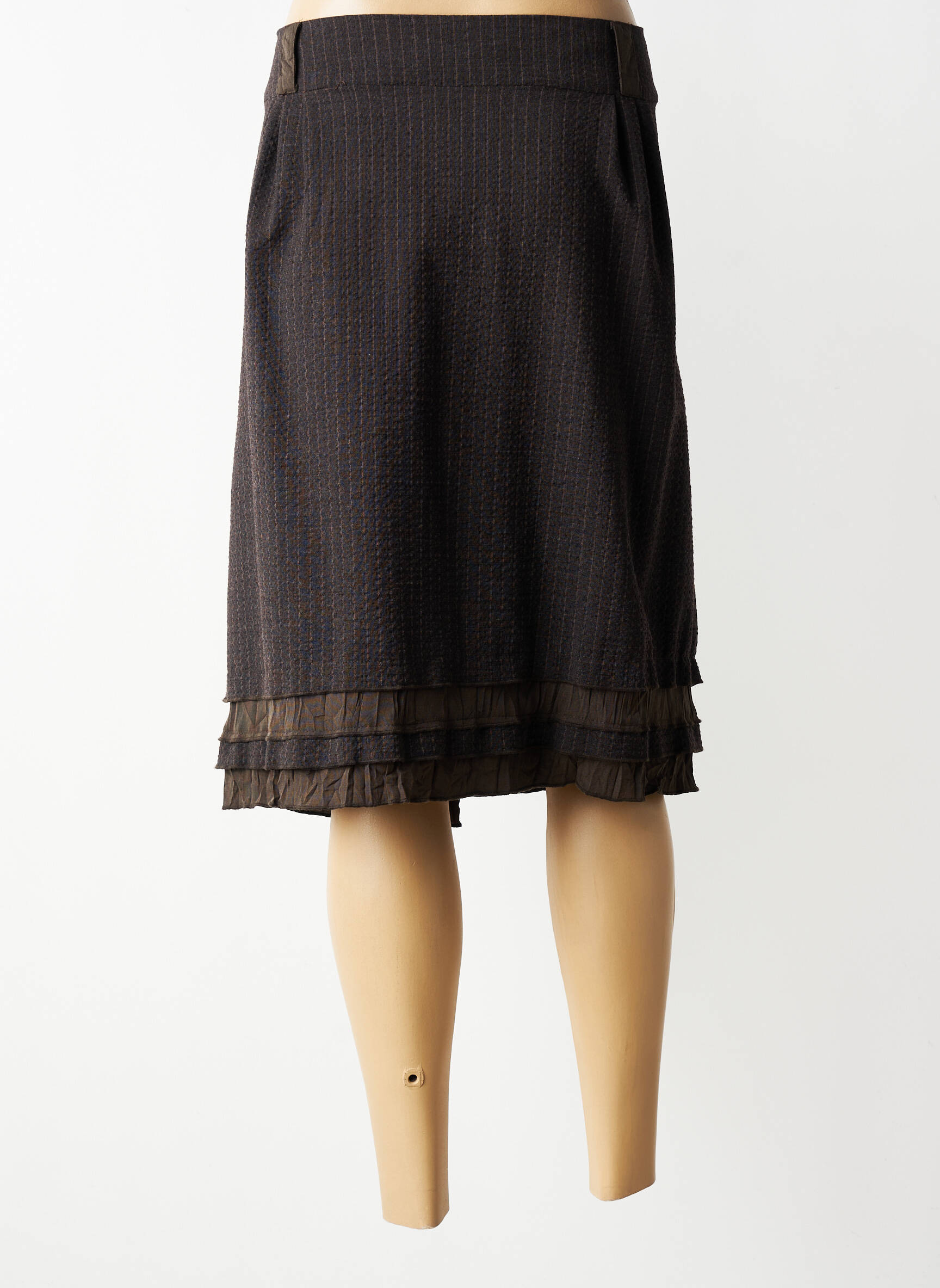 Jupe mi-longue coupe évasée marron COCOMORE femme