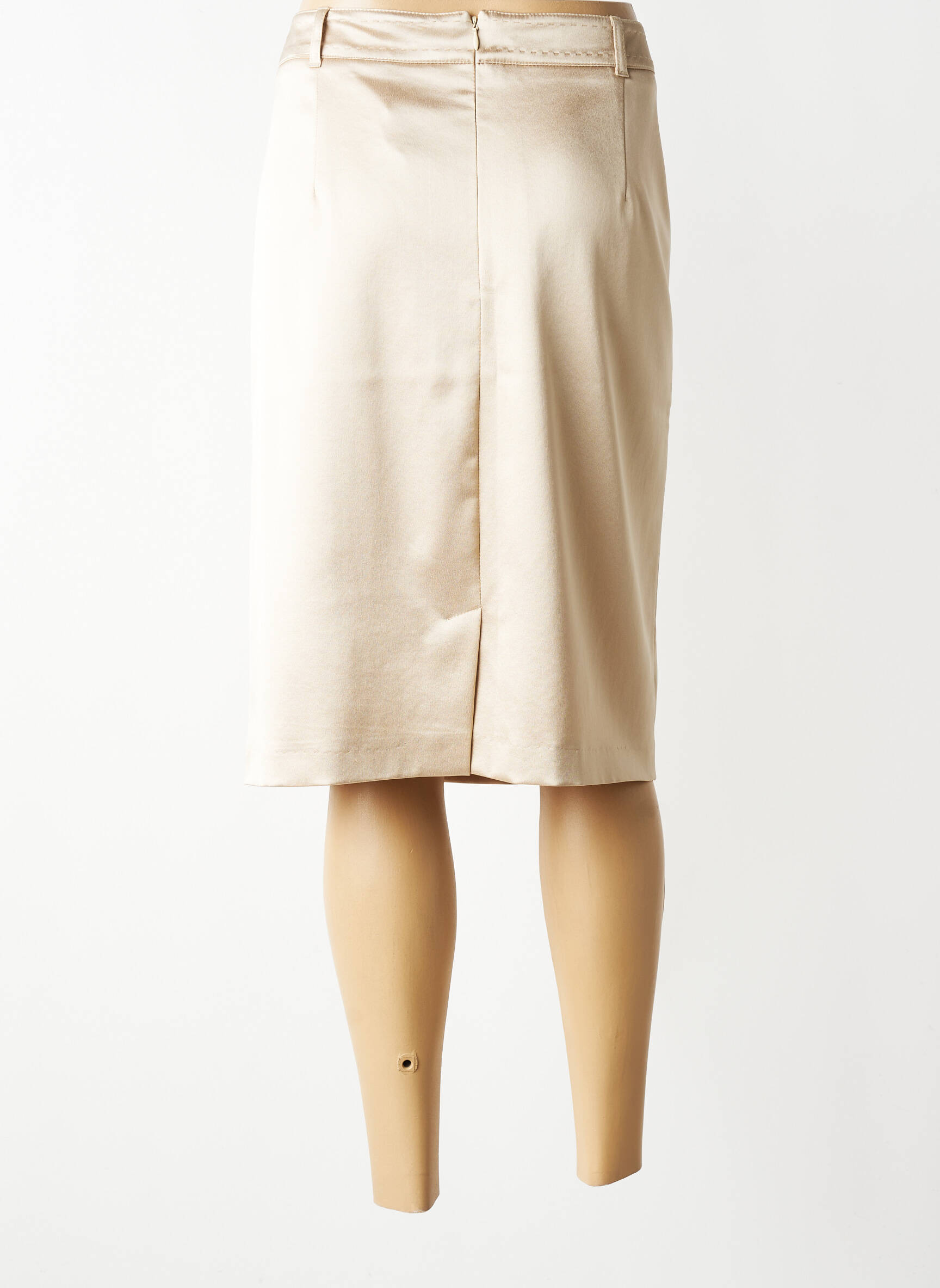 Jupe mi-longue taille à pinces beige EUGEN KLEIN femme