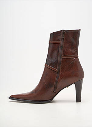 Bottes bout pointu talon de 7 à 9cm marron MODA LORNA femme