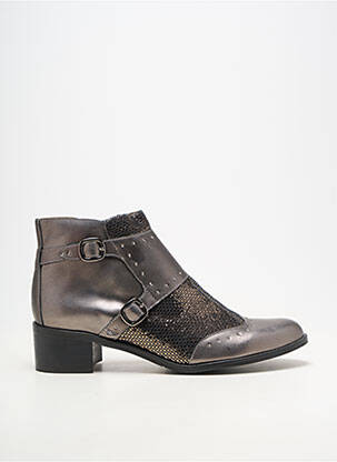 Bottines/boots matière lisse talon de 4 à 6cm argent KARSTON femme
