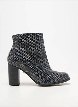 Bottines/boots matière lisse talon de 7 à 9cm bleu KARSTON femme