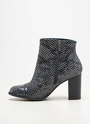 Bottines/boots matière lisse talon de 7 à 9cm bleu KARSTON femme