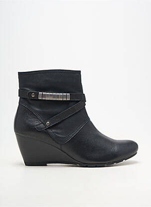 Bottines/boots matière lisse talon de 7 à 9cm noir SWEET femme