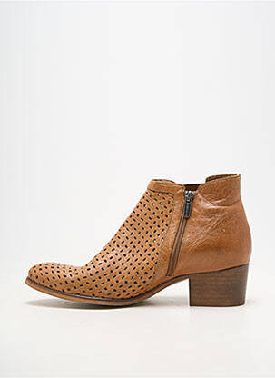 Bottines/boots matière lisse talon de 4 à 6cm marron KARSTON femme