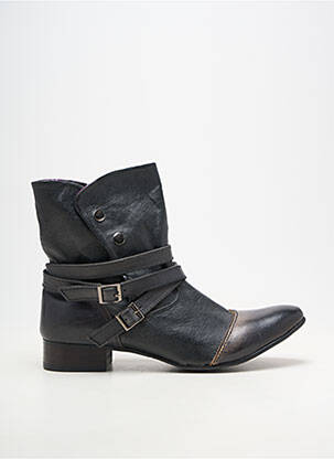 Bottines/boots matière lisse talon plat jusqu'à 3cm gris KDOPA femme