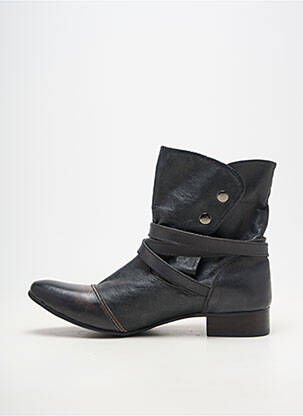 Bottines/boots matière lisse talon plat jusqu'à 3cm gris KDOPA femme