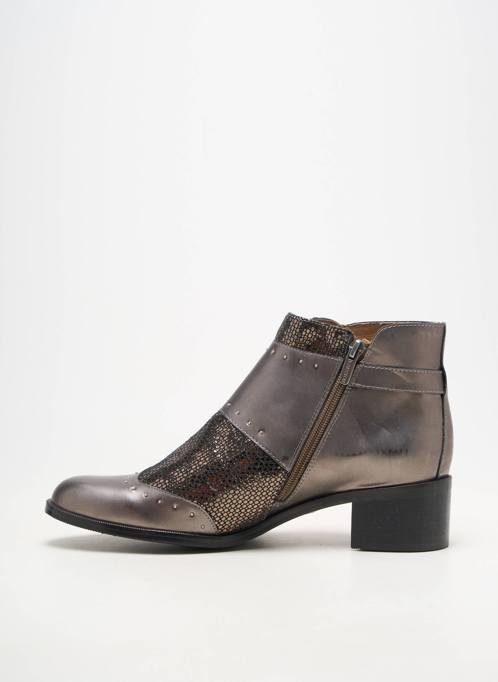 Bottines/boots matière lisse talon de 4 à 6cm argent KARSTON femme