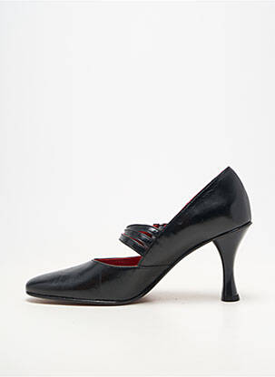 Escarpins matière lisse talon de 7 à 9cm noir TOO MUCH femme
