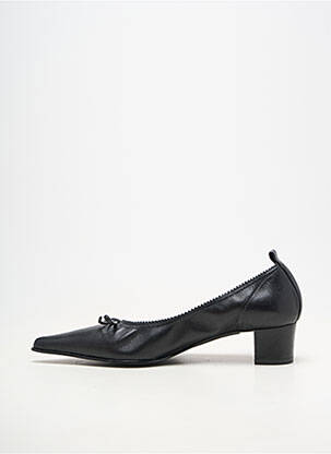 Ballerines carré talon de 4 à 6cm noir BRENDA ZARO femme