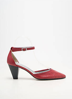 Escarpins matière lisse talon de 7 à 9cm rouge BRENDA ZARO femme