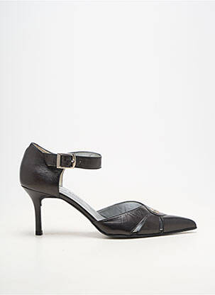 Escarpins matière lisse talon de 7 à 9cm noir BRENDA ZARO femme