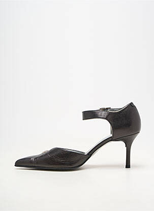 Escarpins matière lisse talon de 7 à 9cm noir BRENDA ZARO femme