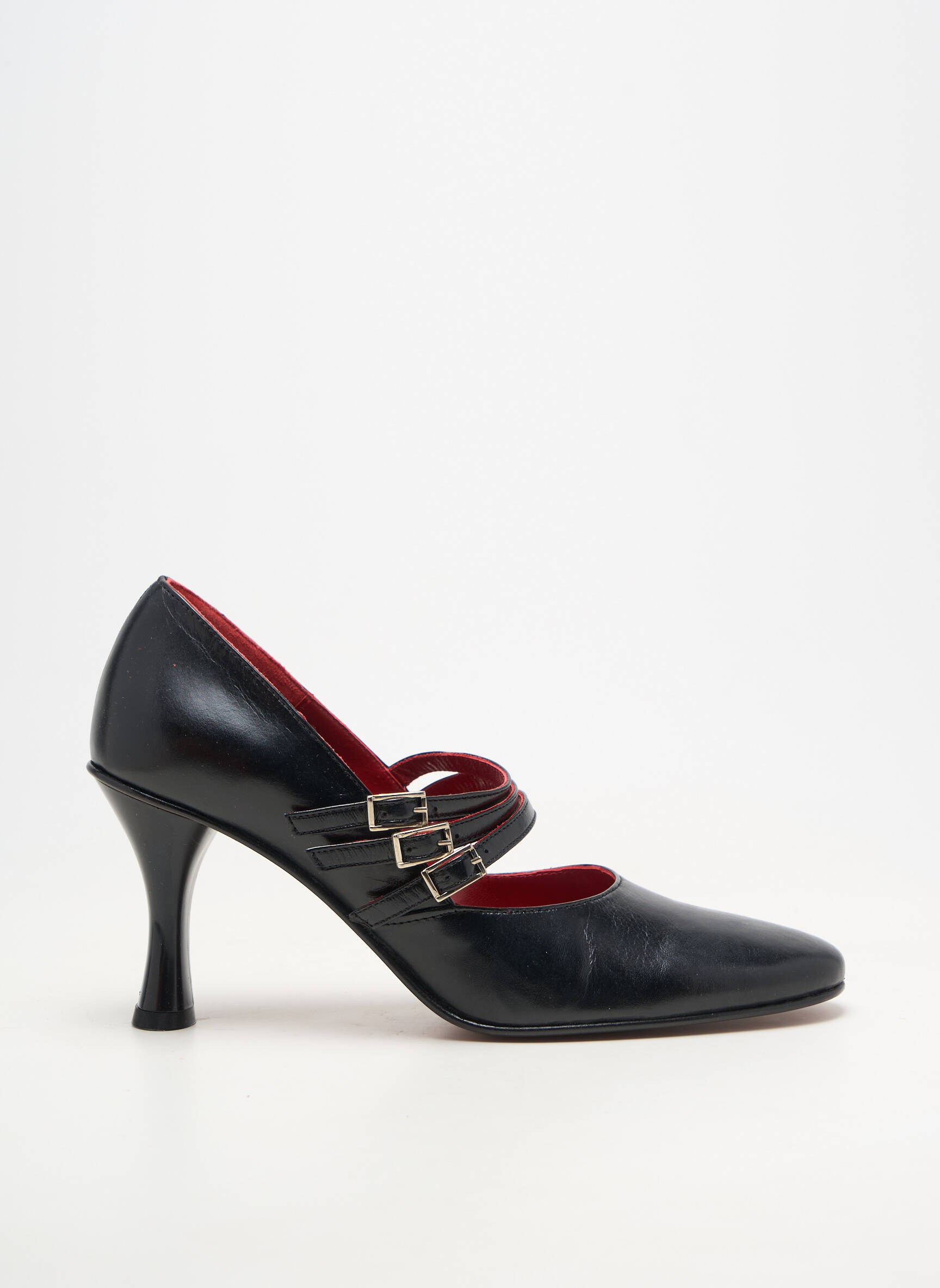 Escarpins matière lisse talon de 7 à 9cm noir TOO MUCH femme