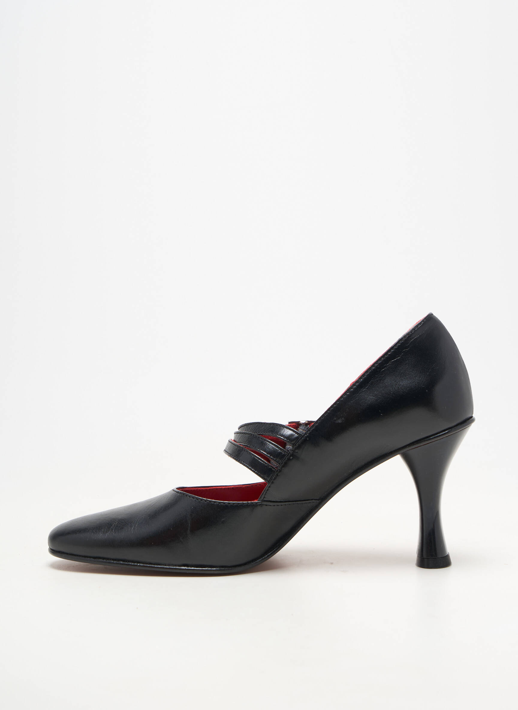 Escarpins matière lisse talon de 7 à 9cm noir TOO MUCH femme