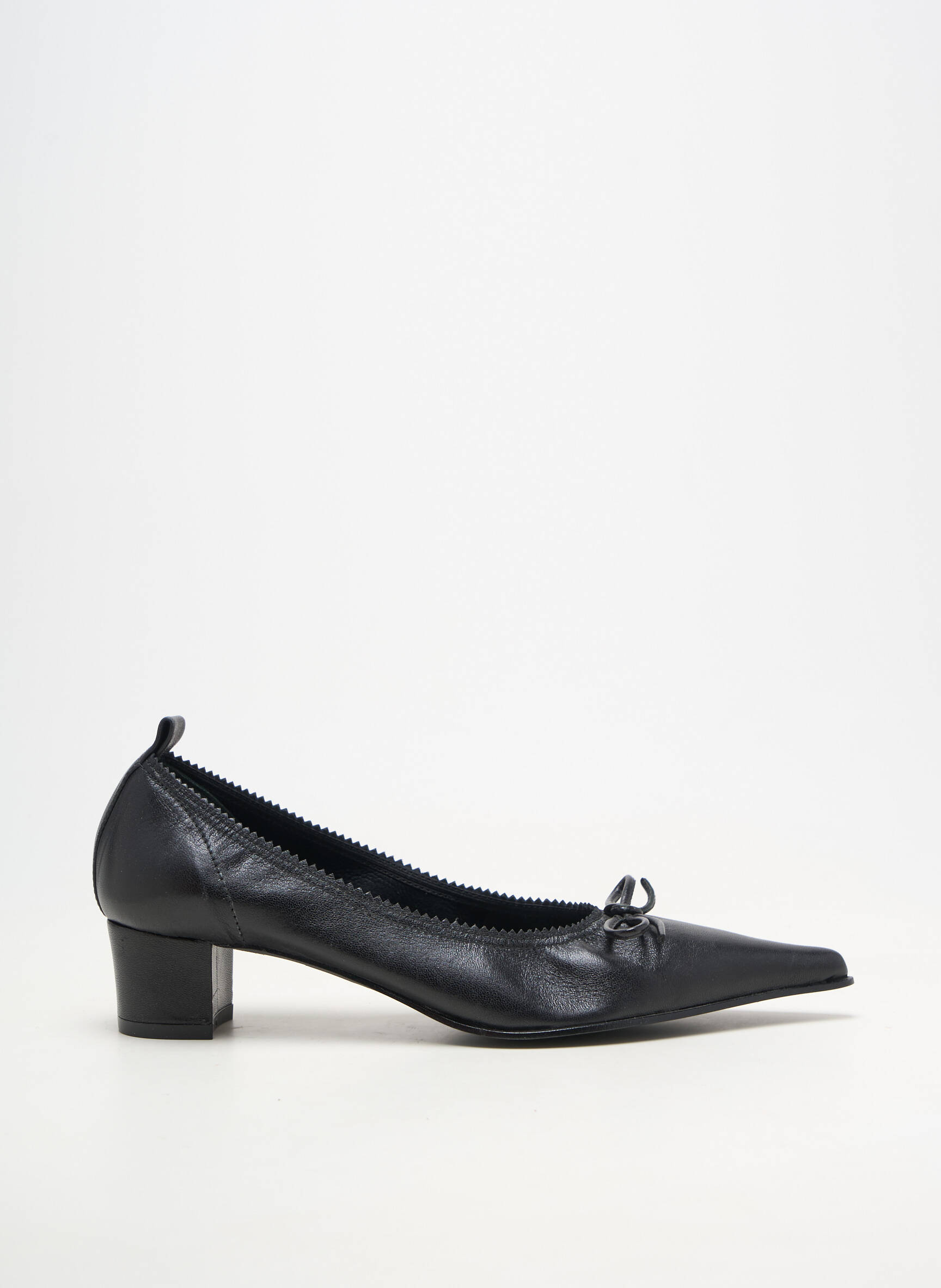 Ballerines carré talon de 4 à 6cm noir BRENDA ZARO femme