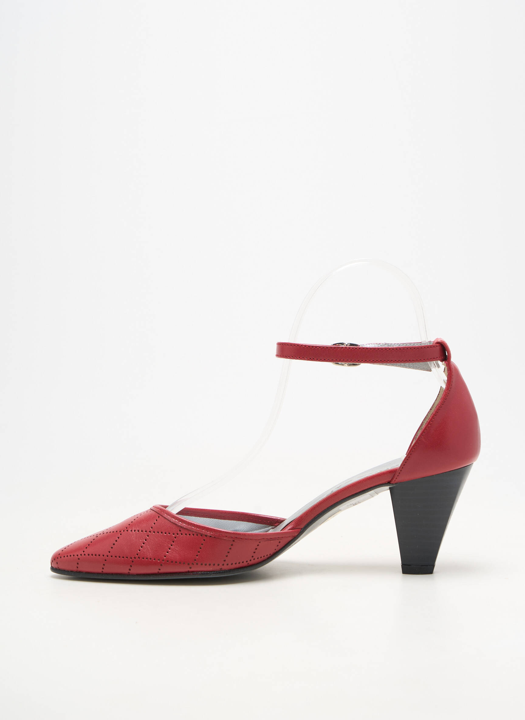 Escarpins matière lisse talon de 7 à 9cm rouge BRENDA ZARO femme