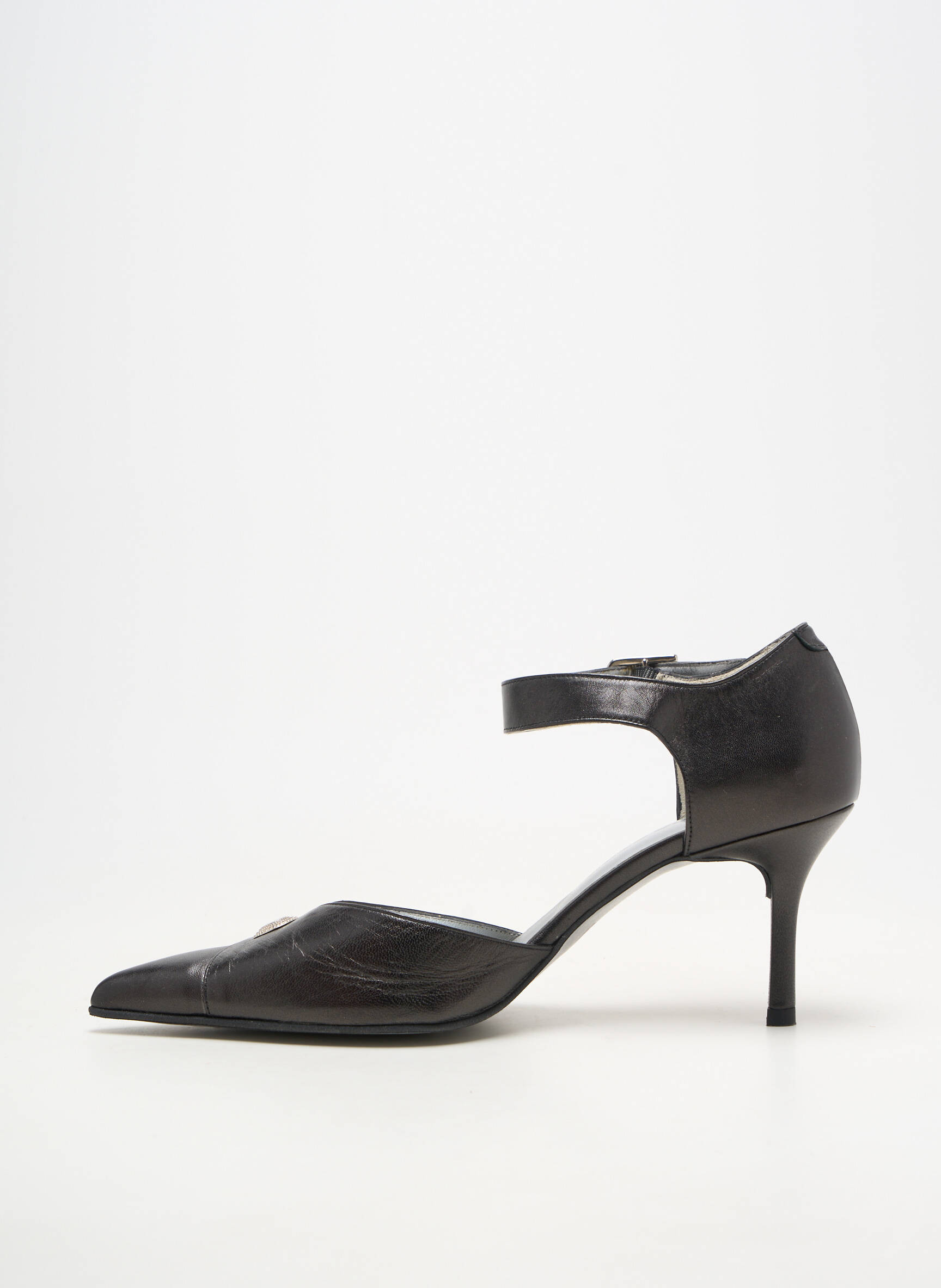 Escarpins matière lisse talon de 7 à 9cm noir BRENDA ZARO femme