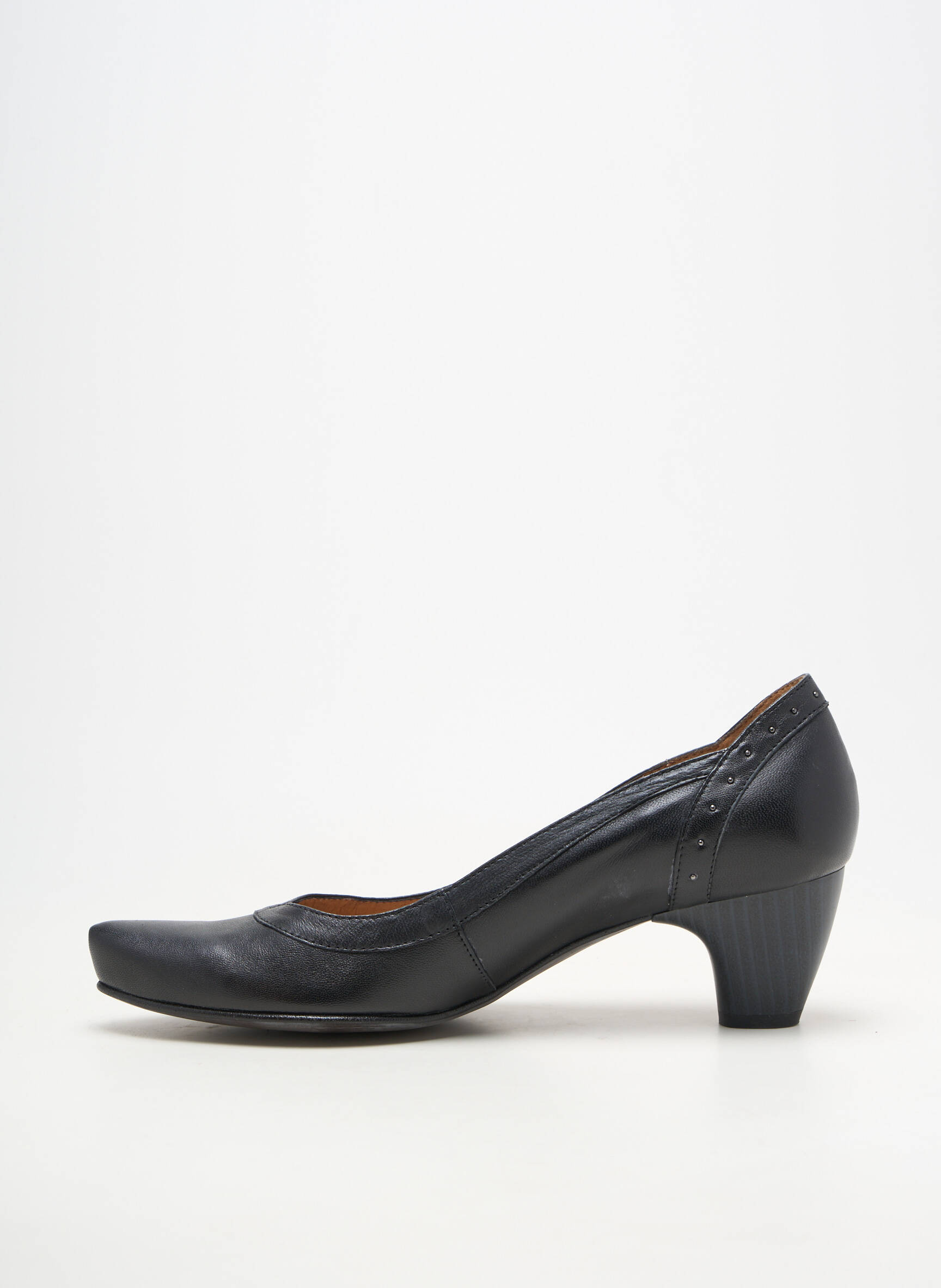 Escarpins matière lisse talon de 4 à 6cm noir KARSTON femme