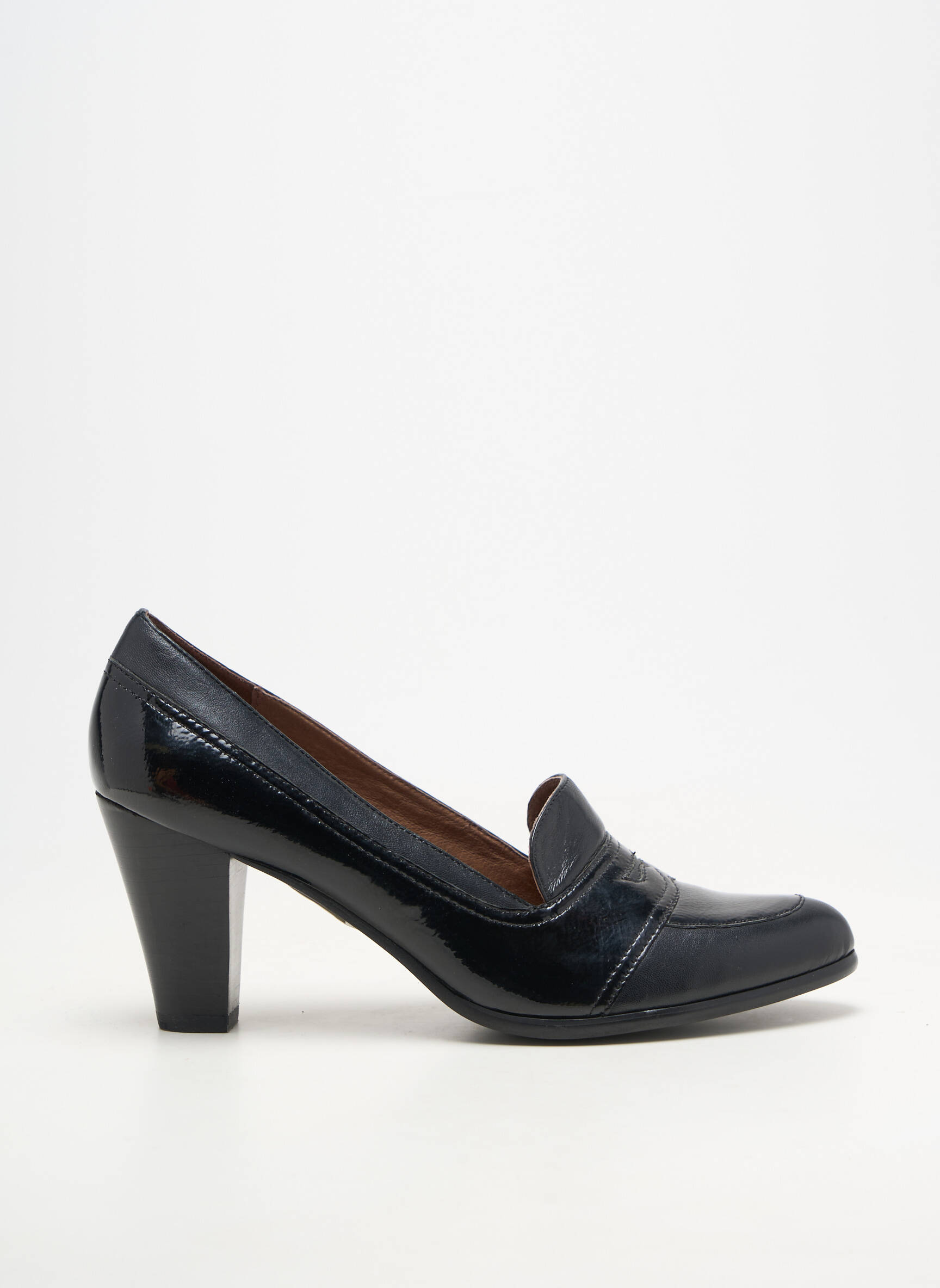 Escarpins matière lisse talon de 7 à 9cm noir KARSTON femme