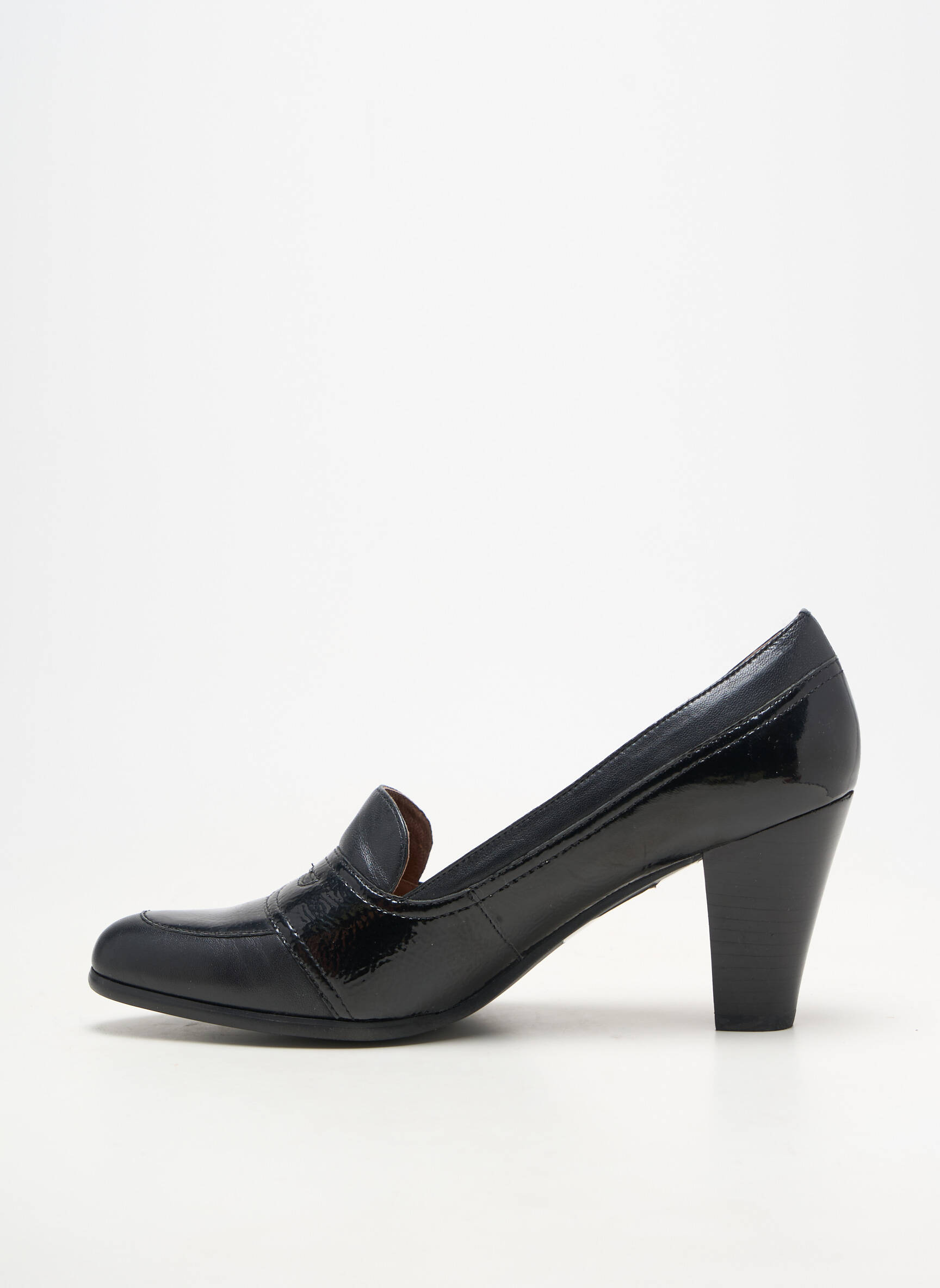 Escarpins matière lisse talon de 7 à 9cm noir KARSTON femme