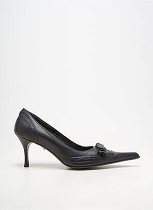 Escarpins matière lisse talon de 7 à 9cm marron ILARIO FERUCCI femme