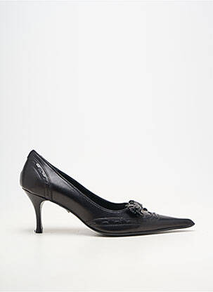Escarpins matière lisse talon de 7 à 9cm noir ILARIO FERUCCI femme