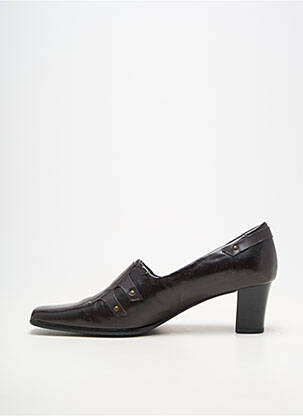 Escarpins matière lisse talon de 4 à 6cm marron SWEET femme