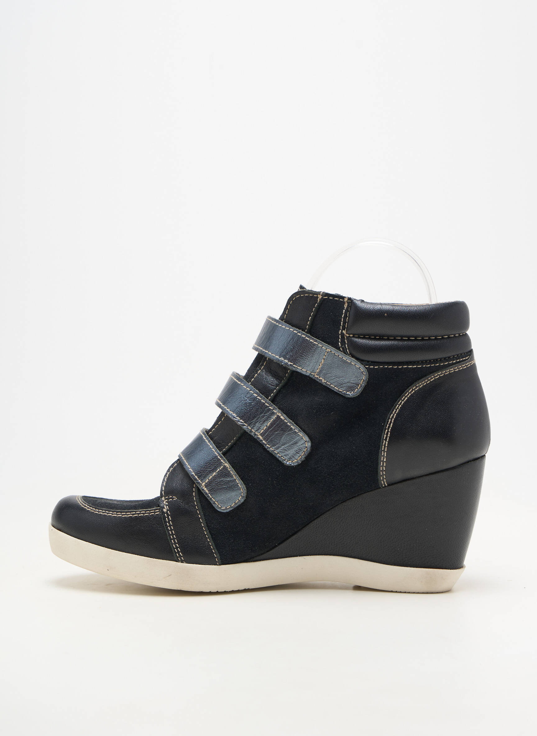 Baskets talon compensé talon de 7 à 9cm noir PACO VALIENTE femme