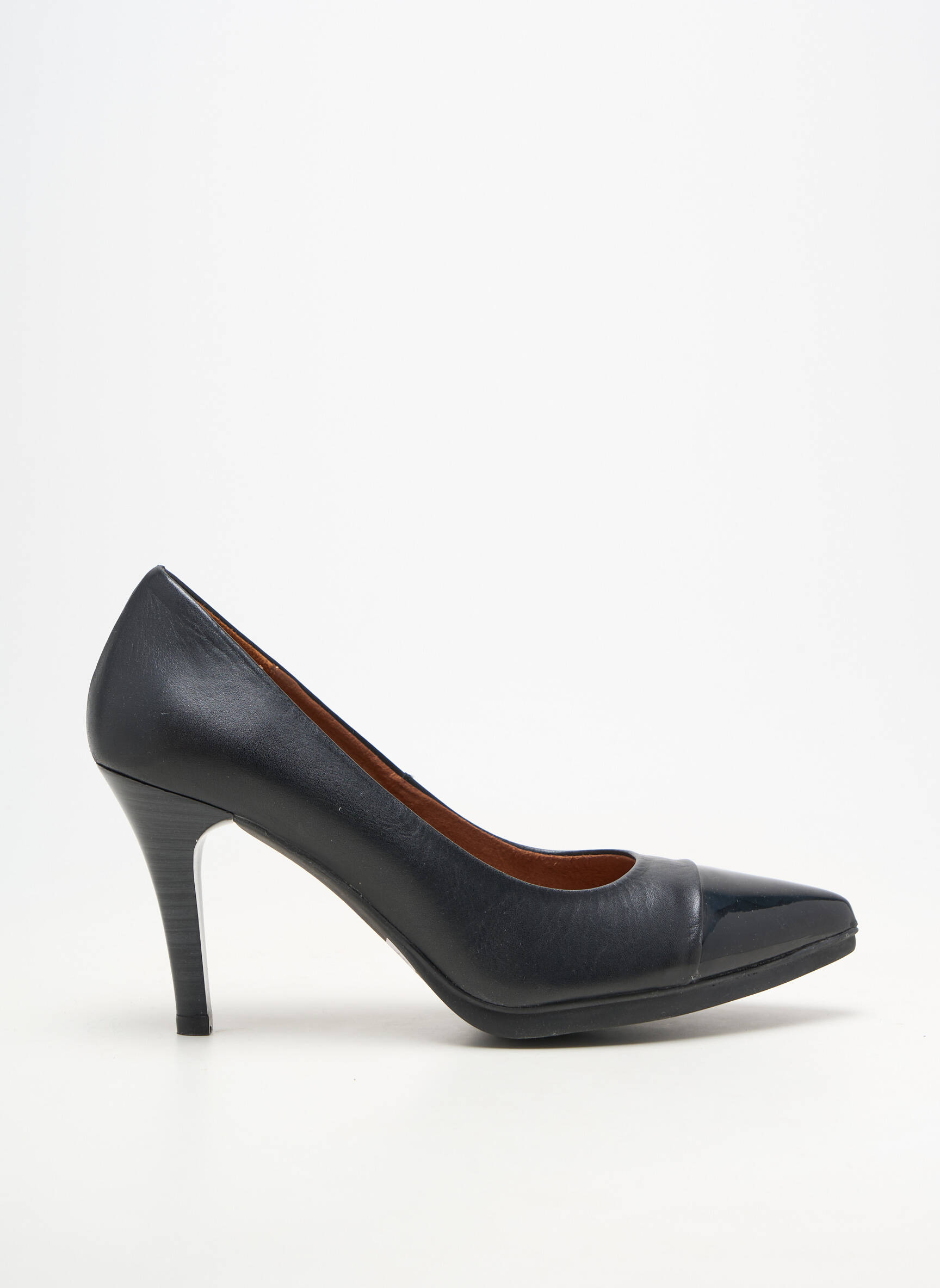 Escarpins matière lisse talon de 7 à 9cm noir KARSTON femme