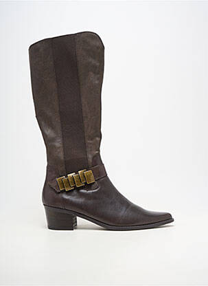 Bottes bout pointu talon de 4 à 6cm marron MADISON femme