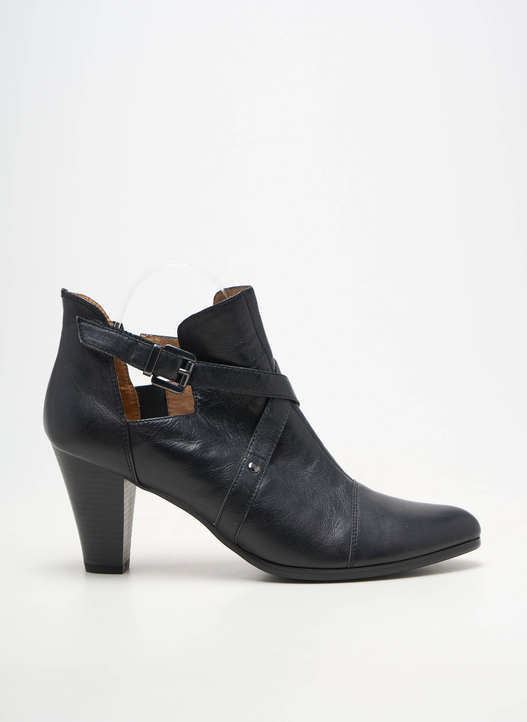 Bottines/boots matière lisse talon de 7 à 9cm noir KARSTON femme