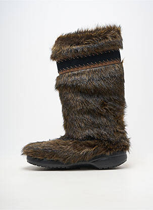 Bottes fourrée talon plat jusqu'à 3cm marron CROCS femme