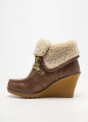 Bottines/boots matière lisse talon de 7 à 9cm marron LPB LES PETITES BOMBES  femme