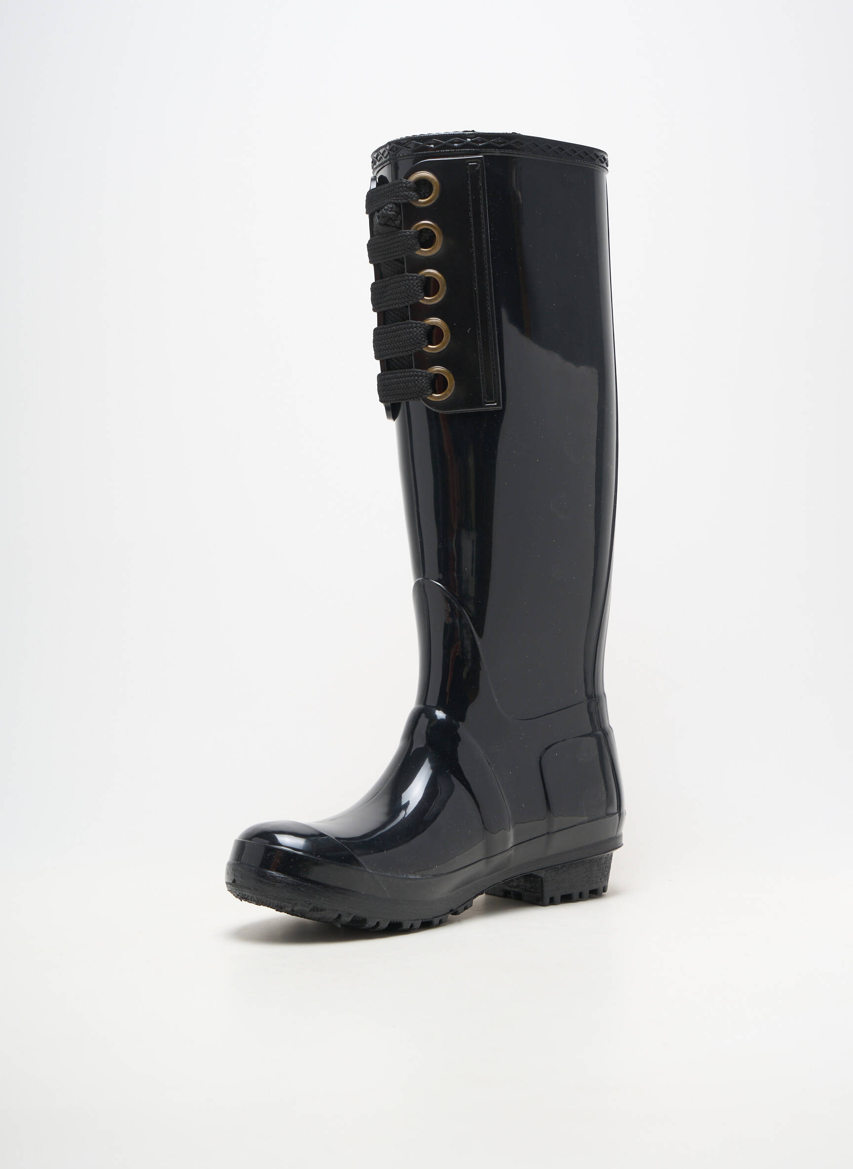 Bottes matière lisse talon plat jusqu'à 3cm noir LPB LES PETITES BOMBES  femme