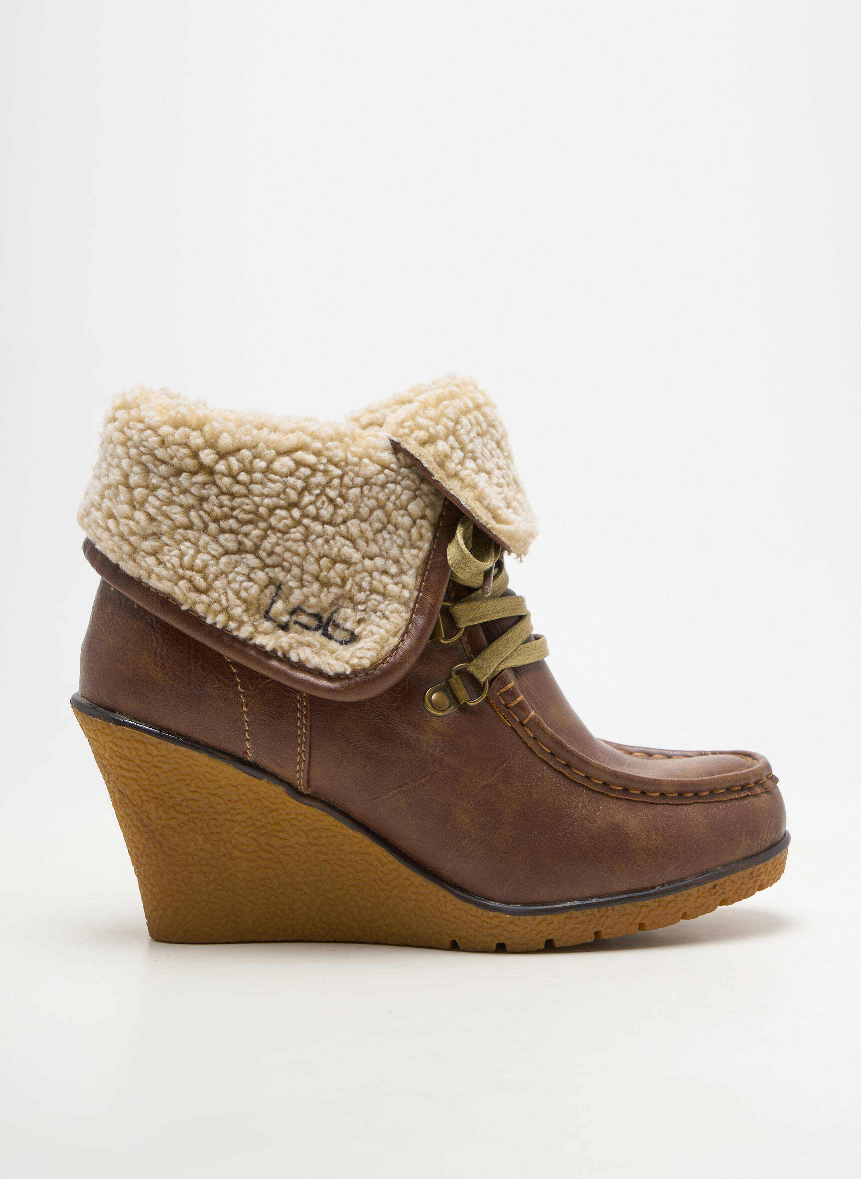 Bottines/boots matière lisse talon de 7 à 9cm marron LPB LES PETITES BOMBES  femme