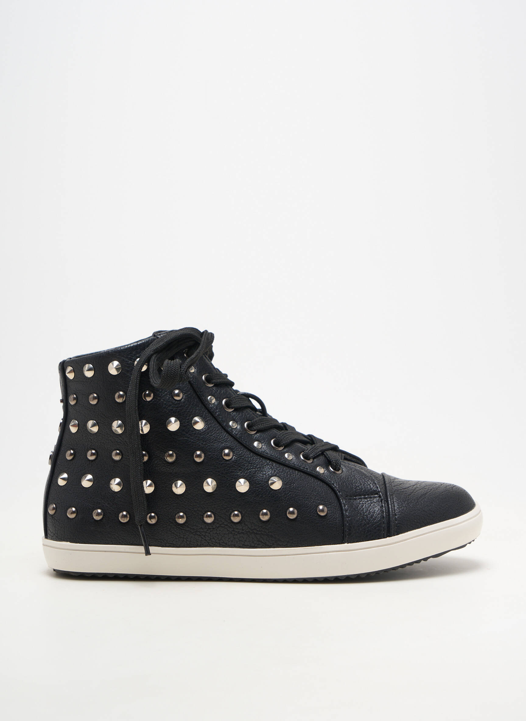 Baskets matière lisse talon plat jusqu'à 3cm noir LPB LES PETITES BOMBES  femme
