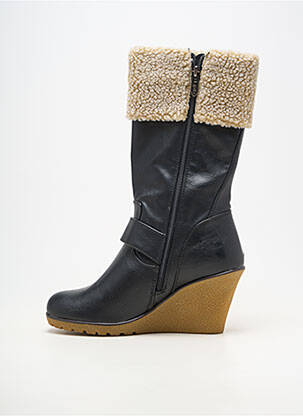 Bottes matière lisse talon de 7 à 9cm noir LPB LES PETITES BOMBES  femme