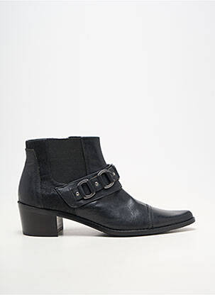 Bottines/boots matière lisse talon de 4 à 6cm noir MADISON femme